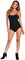 The Costume Center Black Basic Bodysuit Women Adult Halloween Costume - Large